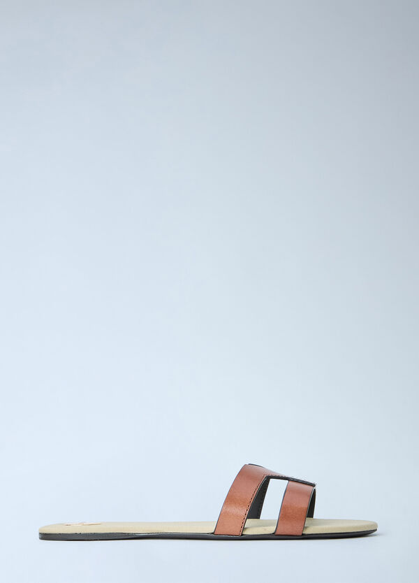 Saint Laurent Mabrouka Slides Brown sla0264024